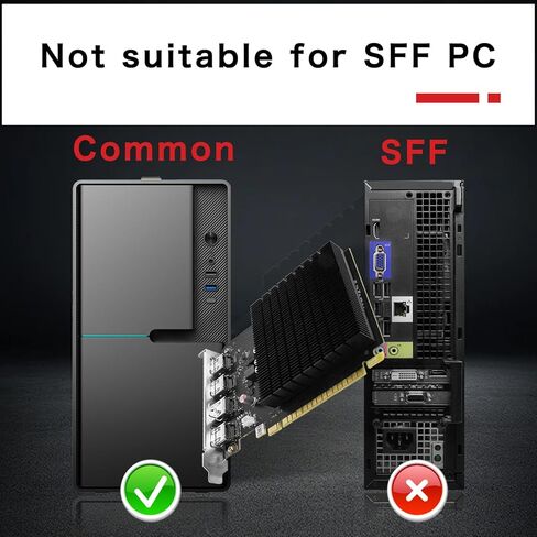 بطاقة رسومات GT 730 سعة 4 جيجابايت GDDR3 GPU 4X HDMI، 4 إعدادات شاشات متعددة مستقلة، بطاقة فيديو DDR3 64 بت in Kuwait