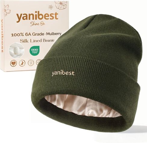 قبعة صغيرة مبطنة بحرير التوت من YANIBEST، قبعات شتوية للنساء والرجال للجنسين، قبعة جمجمة مترهلة دافئة وناعمة in Kuwait