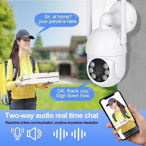 كاميرا قبة PTZ للأمان اللاسلكي بدقة 4K بدقة 8 ميجابكسل، صوت ثنائي الاتجاه/دعم بطاقة TF سعة 256 جيجا/إنذار اكتشاف الإنسان/رؤية ليلية ملونة/2.4G 5G WiFi، كاميرا Onvif P2P خارجية in Kuwait