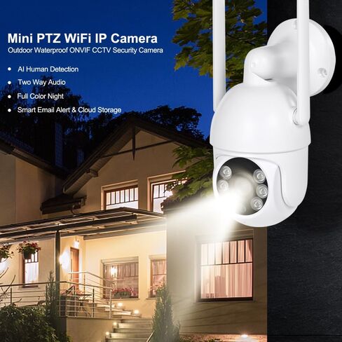 كاميرا قبة PTZ للأمان اللاسلكي بدقة 4K بدقة 8 ميجابكسل، صوت ثنائي الاتجاه/دعم بطاقة TF سعة 256 جيجا/إنذار اكتشاف الإنسان/رؤية ليلية ملونة/2.4G 5G WiFi، كاميرا Onvif P2P خارجية in Kuwait