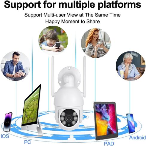 كاميرا قبة PTZ للأمان اللاسلكي بدقة 4K بدقة 8 ميجابكسل، صوت ثنائي الاتجاه/دعم بطاقة TF سعة 256 جيجا/إنذار اكتشاف الإنسان/رؤية ليلية ملونة/2.4G 5G WiFi، كاميرا Onvif P2P خارجية in Kuwait