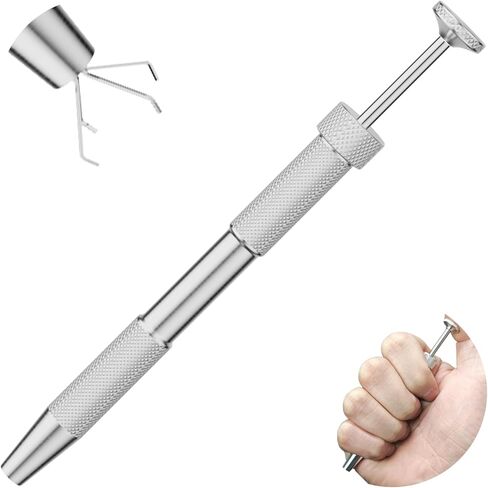 Upgraded Anti-slip Piercing Taper Ball Grabber Tool for Changing Jewelry - 16G 18G Stainless Steel Threadless/Threaded Insertion Pin, Hypoallergenic Nickel-free Lead-free Body Piercing Kit in Saudi Arabia