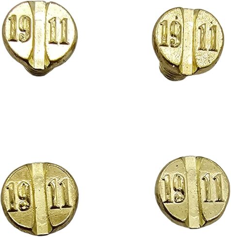 Custom Gold 1911 Grip Screws - Standard Size, Full Gold Finish, Engraved 1911" Design (Set of 4) in Saudi Arabia