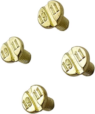 Custom Gold 1911 Grip Screws - Standard Size, Full Gold Finish, Engraved 1911" Design (Set of 4) in Saudi Arabia