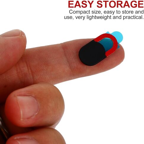 Veemoon 5pcs Webcam Privacy Covers for Laptop and Phone, Black and Red Slide Camera Protectors, Multi-Functional Computer Camera Covers for Secure Video Calls and Online Privacy in Saudi Arabia