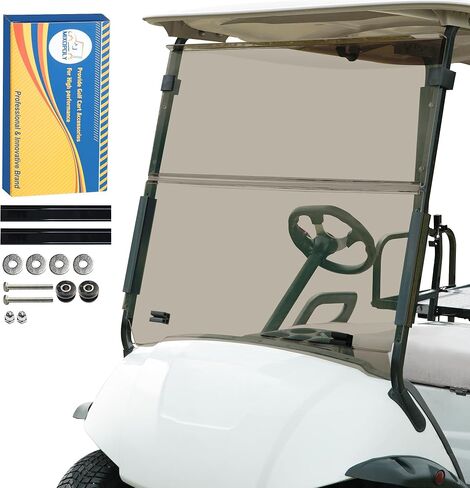 زجاج أمامي شفاف لعربة الجولف من أجل Yamaha G29/Drive 2007-2016، زجاج أمامي قابل للطي من الأكريليك، مقاوم للصدمات ومقاوم للكسر in Kuwait