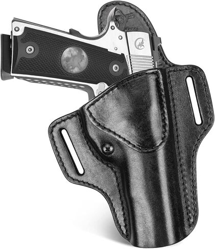 1911 Leather Holster for Colt, Kimber, Springfield, Rock Island, Tisas, Ruger – Premium Full Grain OWB Holster Fits 5"/4.25"/4.0" No-Rail 1911 Pistols – Right Hand in Saudi Arabia