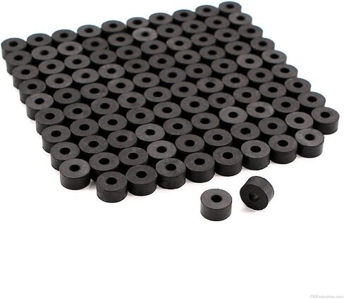 Black EPDM Rubber Holster Washers - Multiple Sizes for Attachment Mounting Posts and Kydex Holster Retention in Kuwait