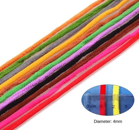 Pack of 6 3Meters Fly Tying Material Mop Chenille Body Yarn Grubs Line Mop Fly for Perch Trout Steelhead Fish Lure Bait Fishing Tackle in Saudi Arabia