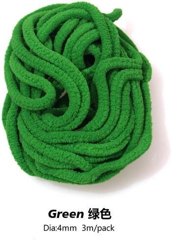 Pack of 6 3Meters Fly Tying Material Mop Chenille Body Yarn Grubs Line Mop Fly for Perch Trout Steelhead Fish Lure Bait Fishing Tackle in Saudi Arabia