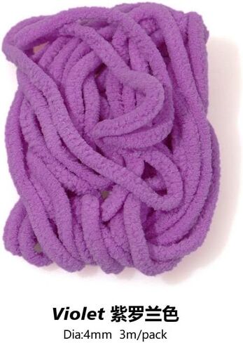 Pack of 6 3Meters Fly Tying Material Mop Chenille Body Yarn Grubs Line Mop Fly for Perch Trout Steelhead Fish Lure Bait Fishing Tackle in Saudi Arabia