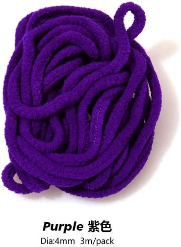 Pack of 6 3Meters Fly Tying Material Mop Chenille Body Yarn Grubs Line Mop Fly for Perch Trout Steelhead Fish Lure Bait Fishing Tackle in Saudi Arabia