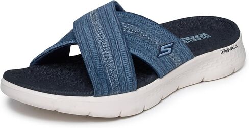 Skechers Women's On-the-go Go Walk Flex Sandal - Impressed | Casual, Walking, Ultra Go, Goga Mat, Memory Foam, Machine Washable, Vegan in Saudi Arabia