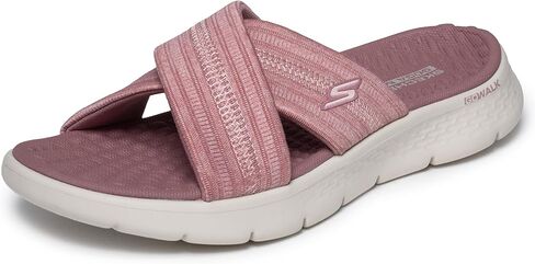 Skechers Women's On-the-go Go Walk Flex Sandal - Impressed | Casual, Walking, Ultra Go, Goga Mat, Memory Foam, Machine Washable, Vegan in Saudi Arabia