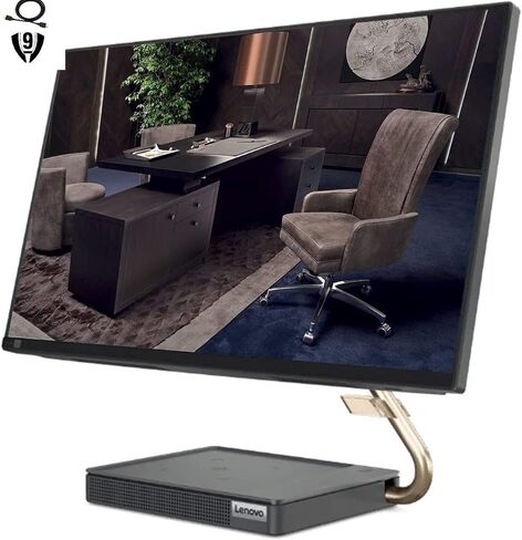 Lenovo IdeaCentre 5 23.8" FHD Touchscreen All-in-One Desktop, AMD Ryzen 7 5700U Processor, 16GB RAM, 512GB SSD, WiFi6, Bluetooth, Webcam, Wireless Keyboard & Mouse, Windows 11 Pro, Grey in Saudi Arabia