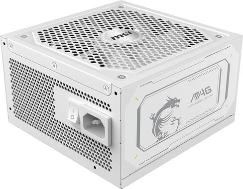 MSI MAG A1000GL PCIE5 أبيض، مزود طاقة مدمج للألعاب بقدرة 1000 واط، 80+ ذهبي، ATX 3.1 وPCIe 5.1 جاهز، كابل أصلي مزدوج اللون 12V-2x6، منخفض الضوضاء، كابلات سترة منقوشة، ضمان لمدة 10 سنوات in Kuwait
