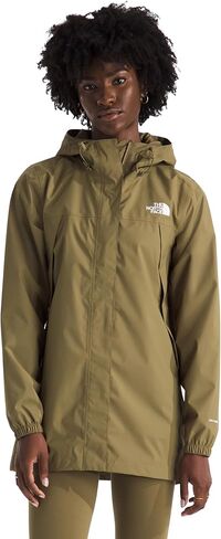 سترة المطر Antora للسيدات من The North Face - سترة طويلة مقاومة للرياح ومقاومة للماء، غطاء رأس قابل للتعديل، جيوب آمنة بسحاب، أزرق داكن، مقاس كبير in Kuwait
