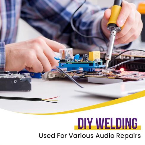 6 Pcs 3.5mm Male Plug to Bare Wire Cables, 2, 3 & 4 Pole Audio Cables for Repair - Compatible with Headphones, Speakers, Microphones, Scanners & More in Saudi Arabia