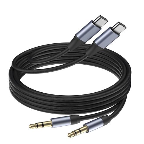 2 حزمة كابل USB C إلى 3.5 ملم صوت Aux Jack، سلك ستيريو للسيارة من النوع C إلى 3.5 ملم متوافق مع iPhone 17 16 15 Pro Max، Samsung Galaxy S25 S24 S23 S22 S21 Note 20، Pixel 10 9 8 7، 3.3FT (أسود) in Saudi Arabia
