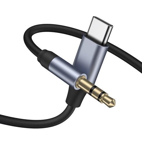 2 حزمة كابل USB C إلى 3.5 ملم صوت Aux Jack، سلك ستيريو للسيارة من النوع C إلى 3.5 ملم متوافق مع iPhone 17 16 15 Pro Max، Samsung Galaxy S25 S24 S23 S22 S21 Note 20، Pixel 10 9 8 7، 3.3FT (أسود) in Saudi Arabia