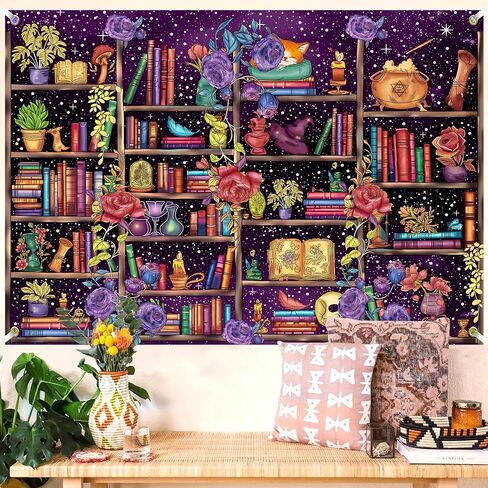 Medieval Bookshelf Backdrop 7x5 FT Bookcase Photography Background Bookshelf Library Backdrops Wall Hanging Dark Academia Photography Background Photo Studio Props in Saudi Arabia