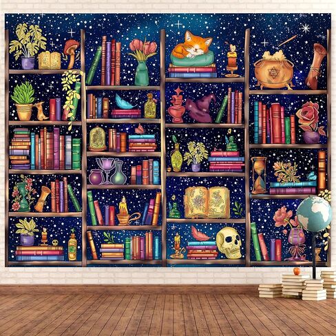 Medieval Bookshelf Backdrop 7x5 FT Bookcase Photography Background Bookshelf Library Backdrops Wall Hanging Dark Academia Photography Background Photo Studio Props in Saudi Arabia