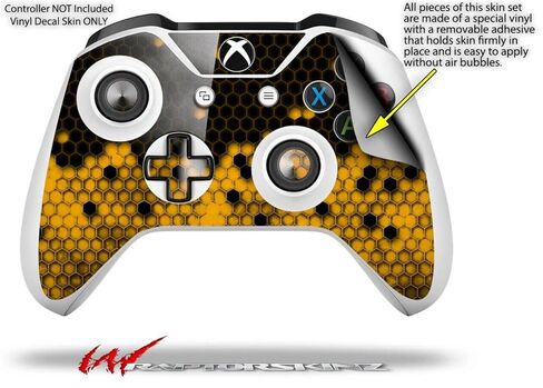WraptorSkinz Decal Vinyl Skin Wrap compatible with XBOX One S/X Controller - HEX Yellow (CONTROLLER NOT INCLUDED) in Saudi Arabia