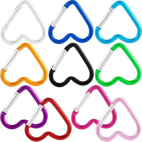 Heart Snap Clip, Colorful Zinc Alloy Heavy Duty Heart Shaped Keychain Clip, Cute Clip for Camping, Hiking in Saudi Arabia