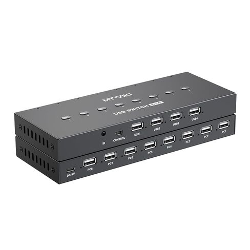 8 منافذ USB2.0 محول يدوي محدد KVM محول تحويل 8 في 4 خارج الكمبيوتر مشاركة أجهزة USB للوحات مفاتيح الطابعة in Kuwait