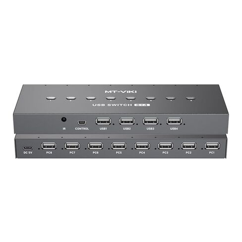 8 منافذ USB2.0 محول يدوي محدد KVM محول تحويل 8 في 4 خارج الكمبيوتر مشاركة أجهزة USB للوحات مفاتيح الطابعة in Kuwait