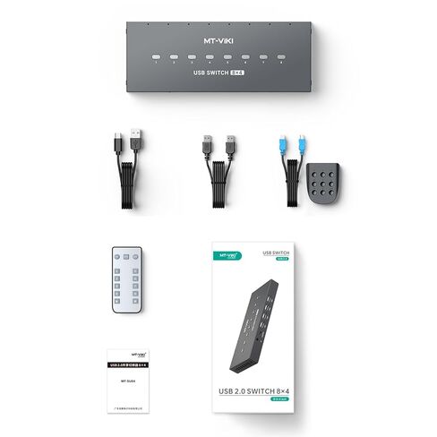 8 منافذ USB2.0 محول يدوي محدد KVM محول تحويل 8 في 4 خارج الكمبيوتر مشاركة أجهزة USB للوحات مفاتيح الطابعة in Kuwait
