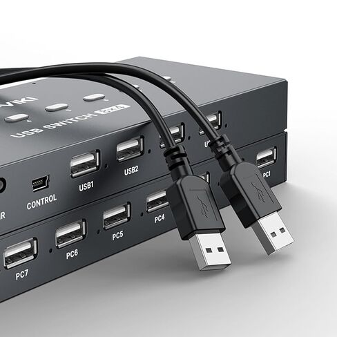 8 منافذ USB2.0 محول يدوي محدد KVM محول تحويل 8 في 4 خارج الكمبيوتر مشاركة أجهزة USB للوحات مفاتيح الطابعة in Kuwait
