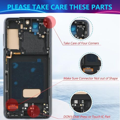 YWLRONG لهاتف Samsung Galaxy S21 5G G991U بديل شاشة incell لهاتف Samsung Galaxy S21 4G G990 incell شاشة LCD تعمل باللمس مع أدوات (مع إطار) in Kuwait