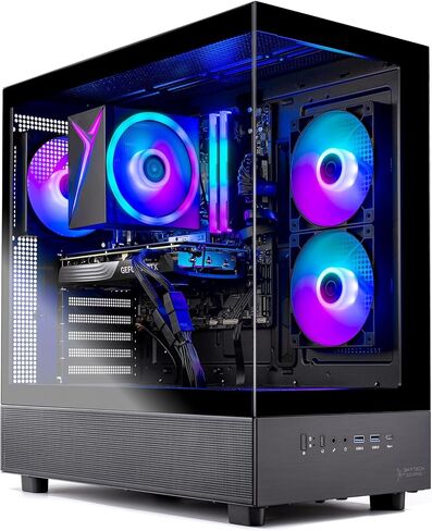 كمبيوتر Skytech Gaming Azure 3 للألعاب، Intel i5 14400F 2.5 جيجا هرتز، NVIDIA RTX 5060، 1 تيرابايت NVMe SSD، 16 جيجابايت DDR5 RAM 6000، 650 واط Gold PSU، Wi-Fi، Win 11، سطح المكتب in Kuwait