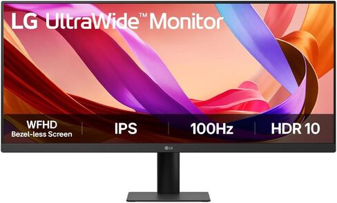 شاشة LG UltraWide 29U511A - شاشة 29 بوصة WFHD (2560x1080) IPS، 100 هرتز، sRGB 99%، HDR10، العناية بالعين، حامل قابل للتعديل للارتفاع، شاشة واسعة للغاية 21:9 لتعدد المهام، المكتب المنزلي in Kuwait