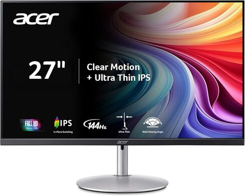 شاشة مكتب ألعاب acer SH273 P1si مقاس 27 بوصة IPS Full HD (1920 x 1080) بدون إطار | تقنية AMD FreeSync | تحديث يصل إلى 144 هرتز | 1 مللي ثانية (VRB) | الإمالة وضبط الارتفاع والدوران | منافذ HDMI وVGA in Kuwait