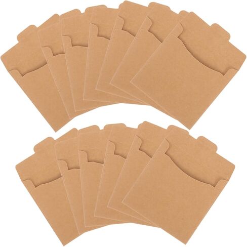 Veemoon 50 Pack Kraft Paper CD Sleeves - Durable DVD Packaging Bags for Safe Storage at in Saudi Arabia