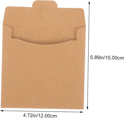 Veemoon 50 Pack Kraft Paper CD Sleeves - Durable DVD Packaging Bags for Safe Storage at in Saudi Arabia