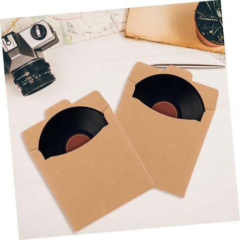 Veemoon 50 Pack Kraft Paper CD Sleeves - Durable DVD Packaging Bags for Safe Storage at in Saudi Arabia