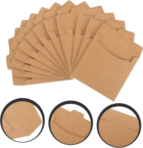 Veemoon 50 Pack Kraft Paper CD Sleeves - Durable DVD Packaging Bags for Safe Storage at in Saudi Arabia