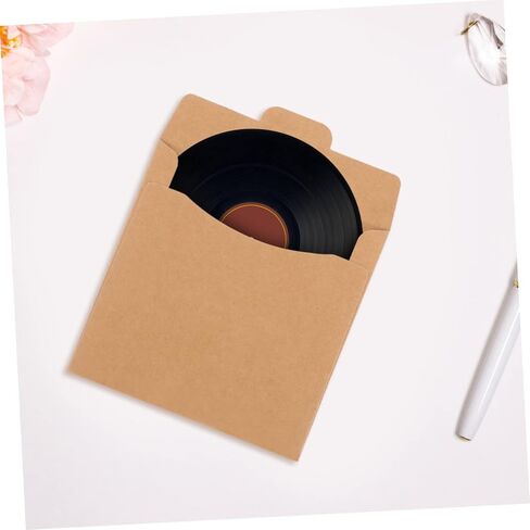 Veemoon 50 Pack Kraft Paper CD Sleeves - Durable DVD Packaging Bags for Safe Storage at in Saudi Arabia