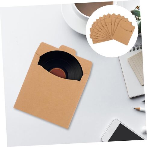 Veemoon 50 Pack Kraft Paper CD Sleeves - Durable DVD Packaging Bags for Safe Storage at in Saudi Arabia