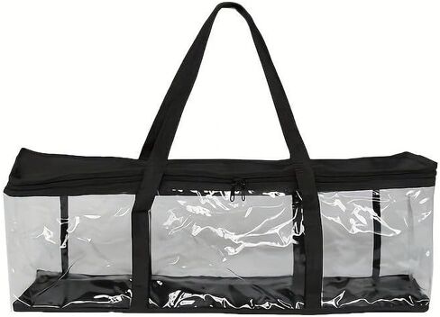 DVD Storage Bags - Clear PVC Media Holder Case with Handles Each Bag Holds up to 40 DVDs in Saudi Arabia