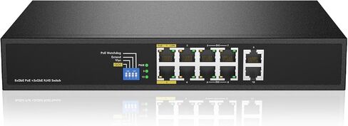 8 Port Full Gigabit PoE++ Switch, 4 BT 90W & 4 at 30W Ports, 2 Gigabit Uplink, Total Budget 200W, 802.3af/at/bt Compliant, Compatible with PTZ PoE IP Cameras, VOIP Phones, AP, PoE Light in Saudi Arabia