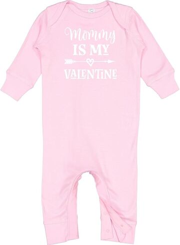 inktastic Mommy Is My Valentine Boys Baby Romper Coveralls in Saudi Arabia