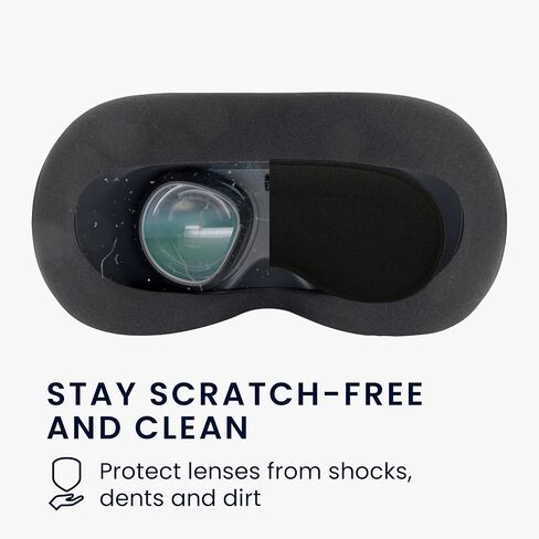 kwmobile Lens cover compatible with Meta Quest 3S - VR glasses cover scratch-resistant - Black in Saudi Arabia