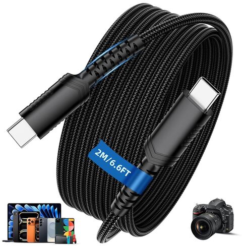 كابل USB C شحن سريع 5A 100W 6.6FT، كابل ربط 16FT لـ Apple Vision Pro، كابل ربط 5 أمتار لجهاز Galaxy XR لـ Oculus for Quest 3 3S 2 Pro، Pico 4، 5M USB 3.1 سلك طويل لسماعات VR PC in Saudi Arabia
