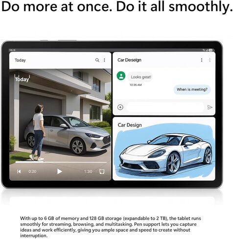 Samsung Galaxy Tab S10 Lite Wi-Fi 256 جيجابايت (رمادي) الإصدار الدولي مع بطاقة SD سعة 128 جيجابايت | شاشة كبيرة مقاس 10.9 بوصة، قلم S Pen متضمن، عمر بطارية طويل، تعدد المهام بسلاسة in Saudi Arabia
