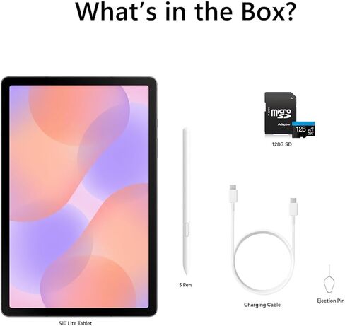 Samsung Galaxy Tab S10 Lite Wi-Fi 256 جيجابايت (رمادي) الإصدار الدولي مع بطاقة SD سعة 128 جيجابايت | شاشة كبيرة مقاس 10.9 بوصة، قلم S Pen متضمن، عمر بطارية طويل، تعدد المهام بسلاسة in Saudi Arabia