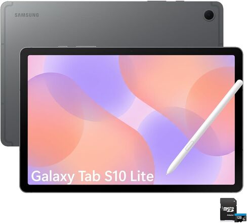 Samsung Galaxy Tab S10 Lite Wi-Fi 256 جيجابايت (رمادي) الإصدار الدولي مع بطاقة SD سعة 128 جيجابايت | شاشة كبيرة مقاس 10.9 بوصة، قلم S Pen متضمن، عمر بطارية طويل، تعدد المهام بسلاسة in Saudi Arabia